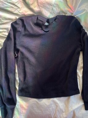Skims Black Long Sleeve Top